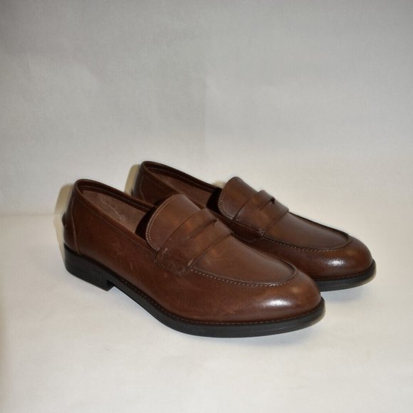 New! Salvatore Ferragamo Ayden Leather Penny Loafers Chocolate Brown Size 9 EEE main image 9